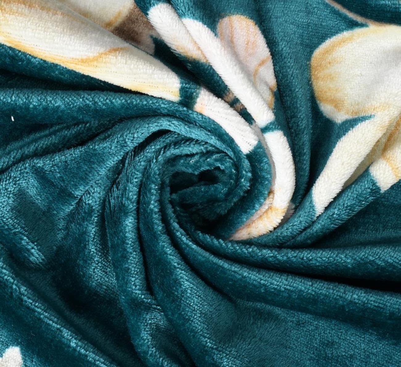 Teal Warmth Flannel Elastic Fitted King Bedsheet (78×72×8 Inch) with 2 Pillow Covers (18×28 Inch) | Soft & Cozy Winter Bedding