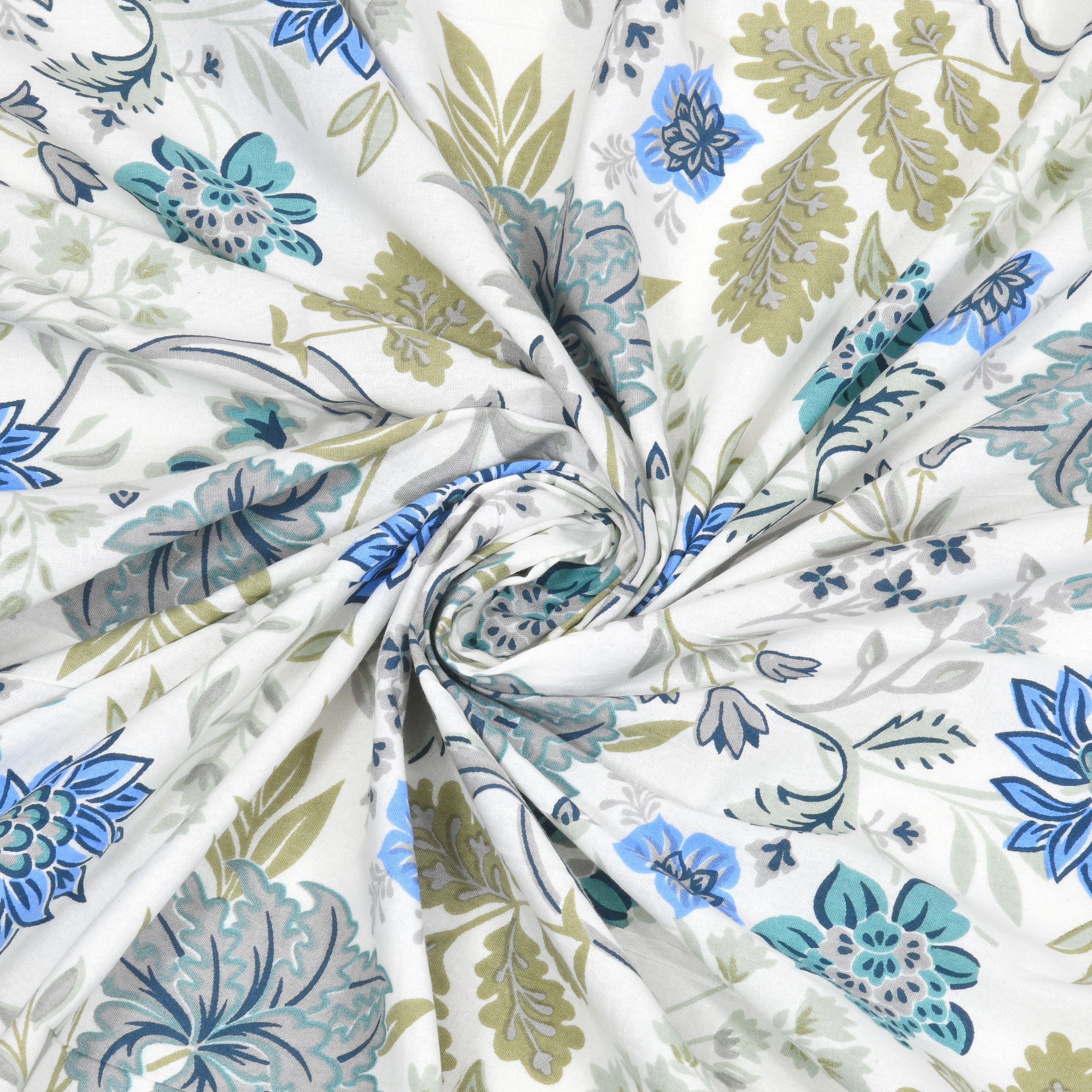 Neel Gagan Fulwari Hand Block Printed Cotton King Bedsheet Set | 90×108 | 240 TC