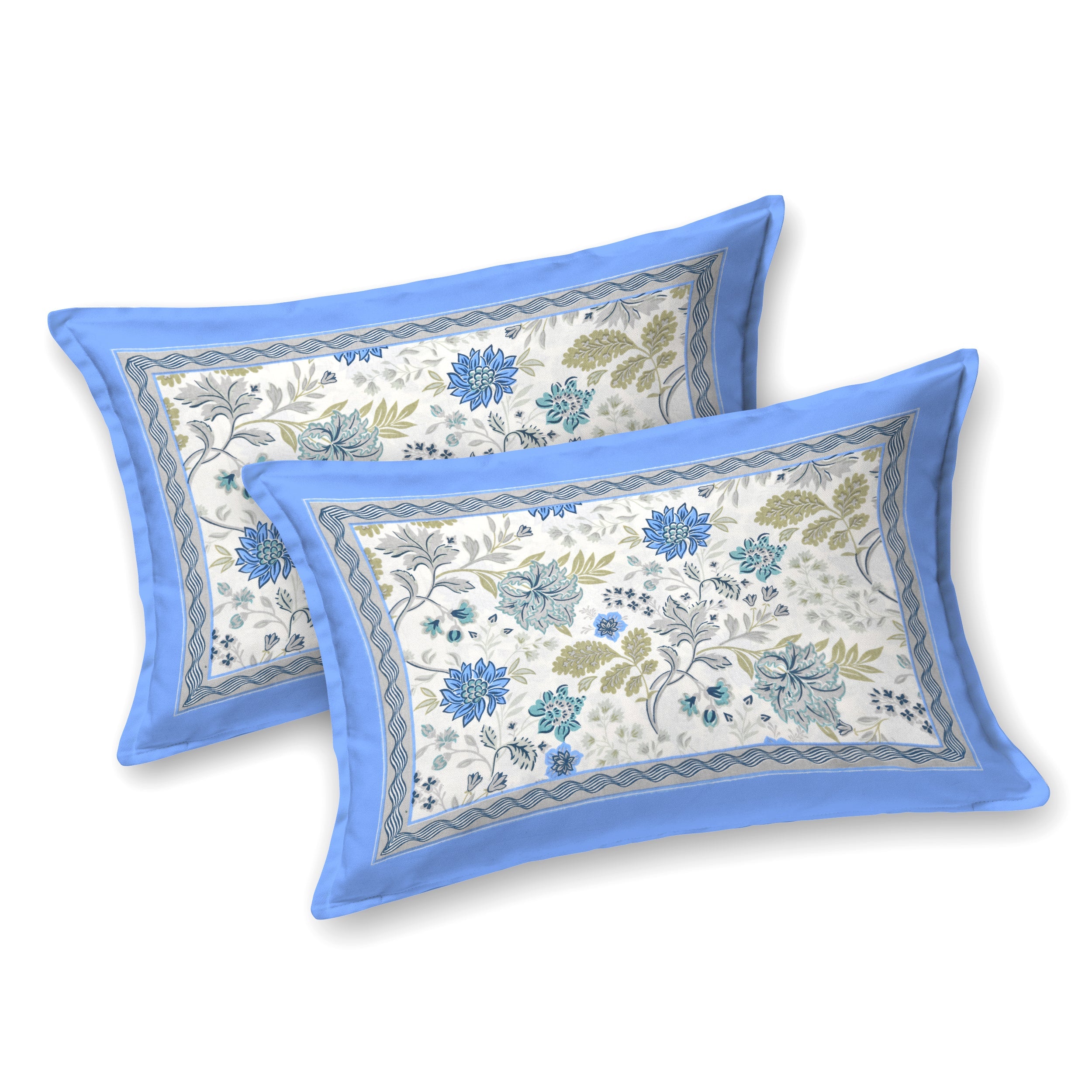Neel Gagan Fulwari Hand Block Printed Cotton King Bedsheet Set | 90×108 | 240 TC