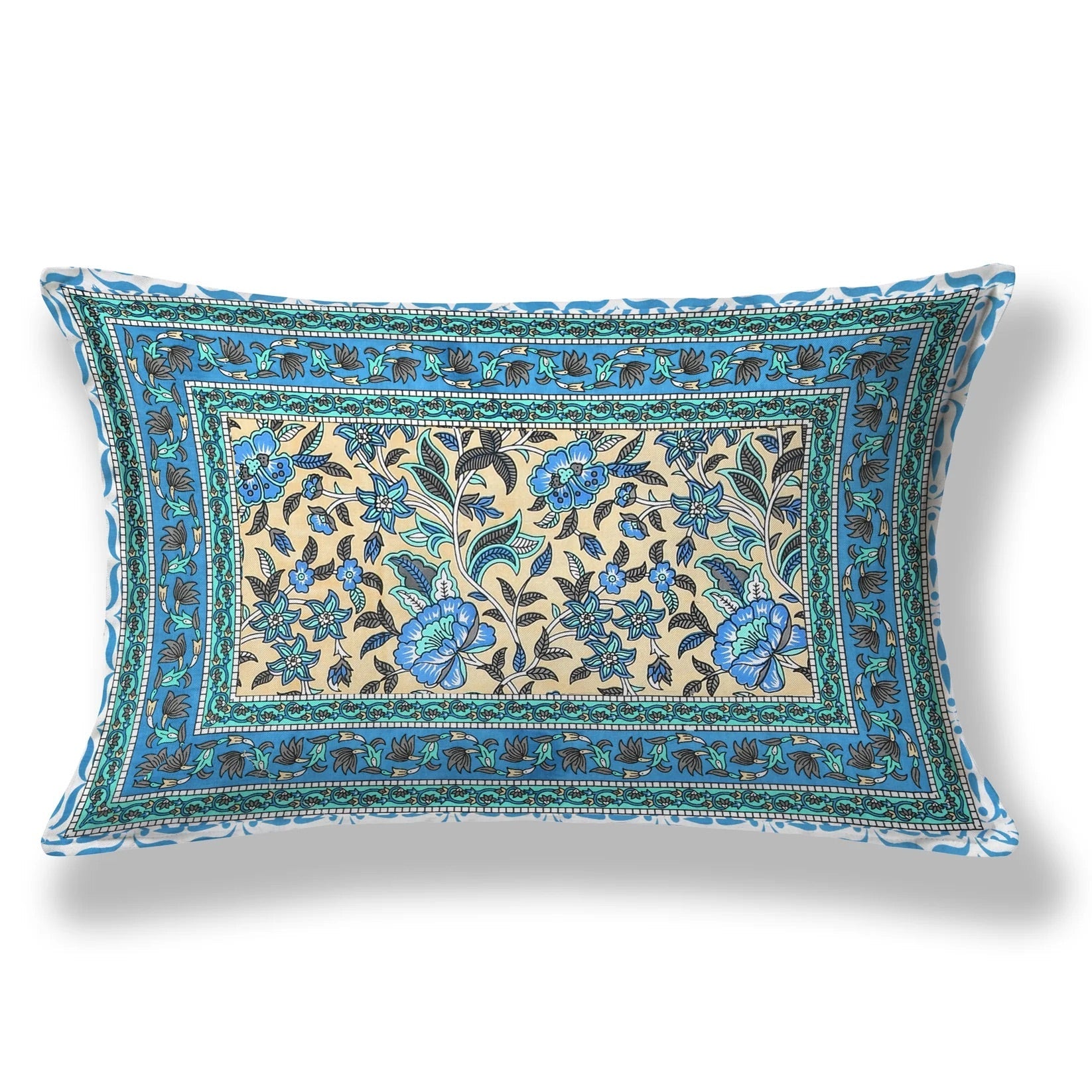 Tropical Hand Block Printed Cotton Single Bedsheet | 60x90 inches