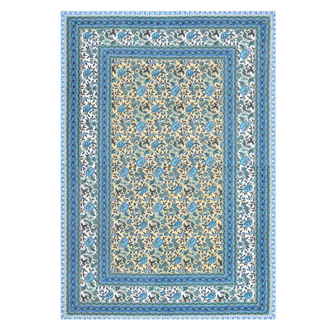 Tropical Hand Block Printed Cotton Single Bedsheet | 60x90 inches